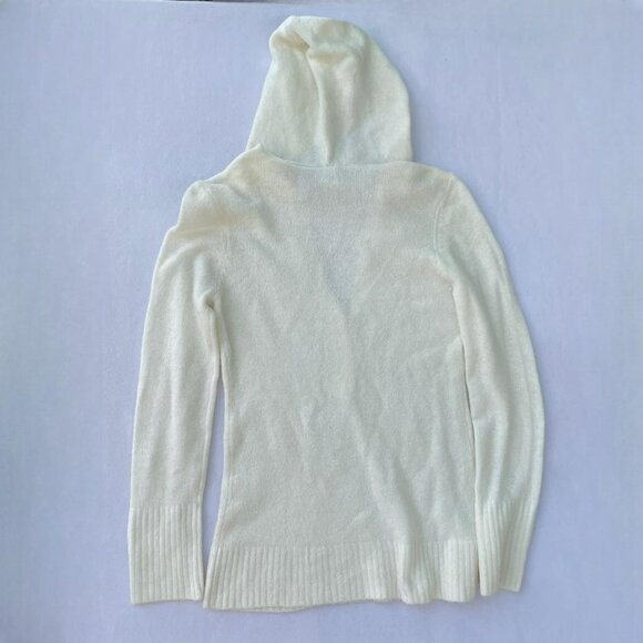 No Boundaries Juniors Cream Stretchy Hooded Knit Sweater Dress Size XL y2k Fall - Picture 2 of 8